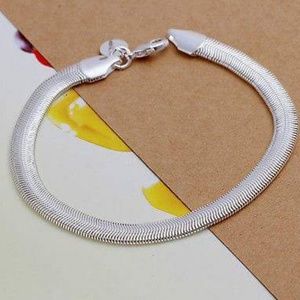 925 Sterling Silver 8mm Flat Bracelet